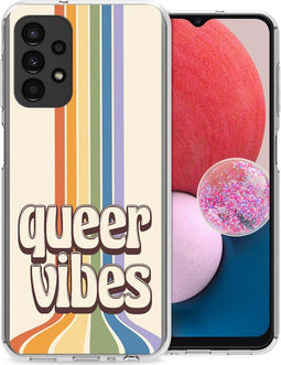 imoshion Hoesje Geschikt voor Samsung Galaxy A13 (4G) Hoesje Siliconen - imoshion Design hoesje - Meerkleurig / Queer Vibes