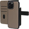 Mobiparts - Leather 2 in 1 Wallet Case - Uitneembare backcover MagSafe geschikt - Taupe