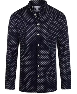 McGregor Indigo Overhemd - Regular Fit - 100% Katoen - Navy - Maat L