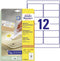 Avery Afneembare Etiketten, wit, 99,1 x 42,3 mm, afneembaar