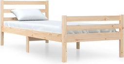 vidaXL - Bedframe - massief - hout - 75x190 - cm