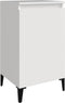 vidaXL - Nachtkastjes - 2 - st - 40x35x70 - cm - bewerkt - hout - hoogglans - wit