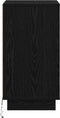 vidaXL - Nachtkastje - met - LED - Zwart - Eiken - 39x34,5x65 - cm - Gelaagd - Hout