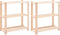 vidaXL - Opbergrekken - 3-laags - 2 - st - 80x38x90 - cm - massief - grenenhout - 150 - kg