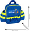 Klein Toys politieagent rugzak - 28x25x8,5 cm - incl. accessoires en verstelbare riemen - blauw geel