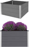 vidaXL - Plantenbak - verhoogd - 100x100x54 - cm - HKC - grijs