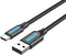 Vention COKBG - USB A naar USB type-C - 150 cm - Zwart
