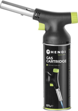 Hendi Design Koksbrander met Gasbus - Professionele Creme Brullee Brander - 17,5x6,8x(H)26cm