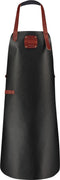Witloft Classic - Leren Schort - Handgemaakt Duurzaam voor BBQ Koken - Zwart/Cognac