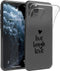 iMoshion Hoesje Geschikt voor iPhone 11 Pro Hoesje Siliconen - iMoshion Design hoesje - Transparant / Zwart / Live Laugh Love