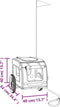 vidaXL - Hondenfietstrailer - oxford - stof - en - ijzer - rood - en - grijs