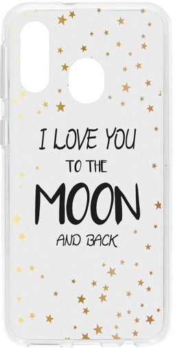 Hoesje Siliconen Geschikt voor Samsung Galaxy A40 - Design Backcover siliconen - Meerkleurig / To The Moon