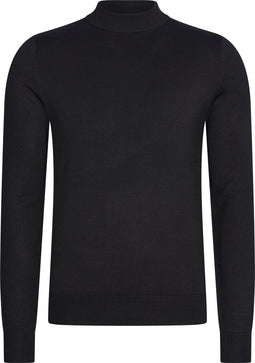 Mario Russo Turtle Neck - Coltrui Heren - 80% Viscose - Zwart (L)