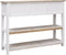 vidaXL - Dressoir - 108x30x76 - cm - massief - paulowniahout - wit - en - rbuin