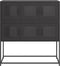 vidaXL - Dressoir - 100,5x39x107 - cm - koudgewalst - staal - zwart