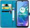 imoshion Hoesje Geschikt voor Motorola Moto G30 / Moto G20 / Moto G10 Power / Moto G10 Hoesje Met Pasjeshouder - imoshion Mandala Bookcase - Turquoise