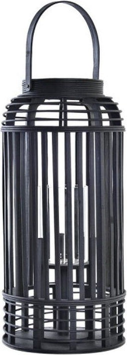 Lykta DKD Home Decor Kristal Zwart Bamboe (24 x 24 x 51 cm)