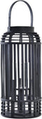 Lykta DKD Home Decor Kristal Zwart Bamboe (24 x 24 x 51 cm)