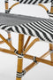 Mica Decorations Mandox Bank voor Buiten - L98 x B60 x H93 cm - Rotan - Zwart, Wit