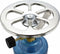 Camping - kookpit/kookstel - met gasbrander - metallic blauw - 18.5 x 12 x 12 cm
