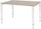 Verstelbaar Bureau - Domino 120x80 Havana Kersen - wit frame