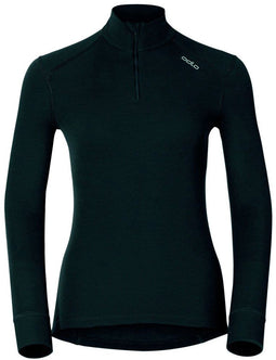 Odlo Bl Top Turtle Neck L/S Half Zip WARM - Dames Thermoshirt - Zwart - Maat XS