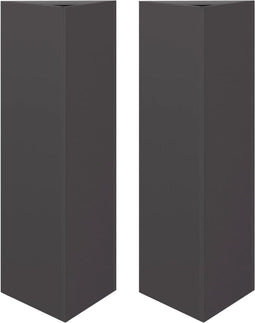 vidaXL - Plantenbakken - 2 - st - driehoek - 30x26x75 - cm - staal - zwart
