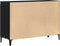 vidaXL - Dressoir - Zwart - Eiken - 104x35x70 - cm - Gegarandeerd - Hout