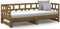 vidaXL - Slaapbank - uitschuifbaar - grenenhout - honingbruin - 2x(90x200) - cm