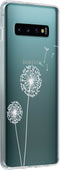 Hoesje Geschikt voor Samsung Galaxy S10 Plus Hoesje Siliconen - Design Backcover siliconen - Meerkleurig / Paardenbloem