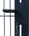 vidaXL - Poort - dubbelstaafmat - (enkel) - 106x190 - cm - antracietgrijs