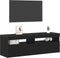 vidaXL - TV-kast - met - LED - Zwart - Eiken - 120x35x40 - cm - Bewerkt - Hout