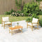 vidaXL - Tuinstoelen - 2 - st - met - crèmewitte - kussens - bamboe