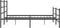 vidaXL - Bedframe - met - hoofd- - en - voeteneinde metaal - zwart - 180x200 - cm