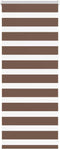 vidaXL - Zebra - rolgordijn - 60x100 - cm - stofbreedte - 55,9 - cm - polyester - bruin