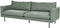 VINTERBRO - Bankenset met ottomaan - Groen - Polyester