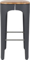 Housecraft Up-High - Barkruk - Essenhouten zitting - Donkergrijs