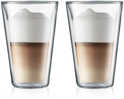 Bodum Dubbelwandige Latte Macchiato Glazen Canteen - 400 ml - Thermisch Isolerend en Condensvrij - (2 stuks)