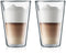 Bodum Dubbelwandige Latte Macchiato Glazen Canteen - 400 ml - Thermisch Isolerend en Condensvrij - (2 stuks)
