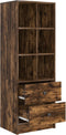 vidaXL - Hoge - Kast - in - Rook - Eik - 45,5x34x127 - cm - Geengineerd - Hout