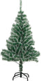 vidaXL - Kunstkerstboom - met - 150 - LED's - kerstballen - en - sneeuw - 120 - cm