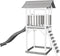 AXI Beach Tower Speeltoestel in Grijs/Wit - Speeltoren met Zandbak en Grijze Glijbaan - FSC hout - Speelhuis op palen voor de tuin