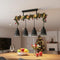 Industriele Hanglamp 4-Lichts Zwart met Hout - 52 cm