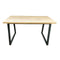 Eettafel Versa - Bijzettafel - Eettafel - 80 x 75 x 140 cm - Bruin/Zwart
