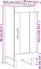 vidaXL - Dressoir - 34,5x34x90 - cm - bewerkt - hout - gerookt - eiken