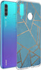 iMoshion Hoesje Geschikt voor Huawei P30 Lite Hoesje Siliconen - iMoshion Design hoesje - Blauw / Meerkleurig / Goud / Blue Graphic