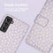 iMoshion Hoesje Geschikt voor Samsung Galaxy S21 FE Hoesje Met Pasjeshouder - iMoshion Design Bookcase smartphone - Paars / White Daisy
