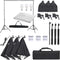 vidaXL - Fotostudioset - met - verlichtingsset - en - achtergrond