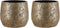 Mica Decorations Clemente Bloempot - H25xØ32 cm - Goud - Set van 2