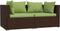vidaXL - 3-delige - Loungeset - met - kussens - poly - rattan - bruin